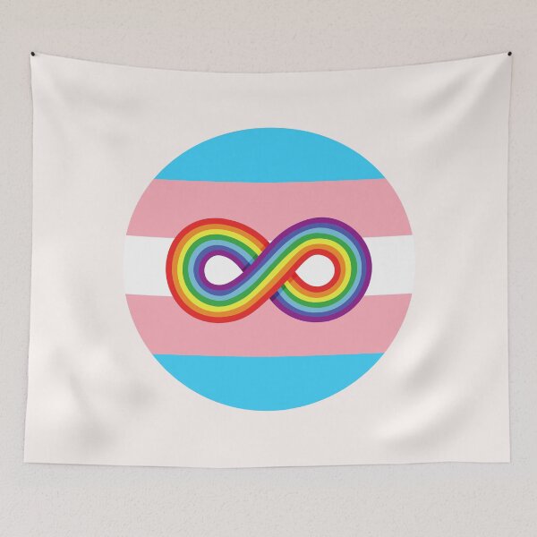 Item preview, Neurodivergent and Trans | Neurodiversity Symbol and Trans Flag  designed and sold by seraphmars.