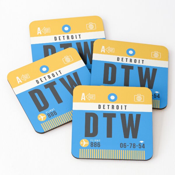 Item preview, Luggage Tag A - DTW Detroit USA designed and sold by VoodooCircus.