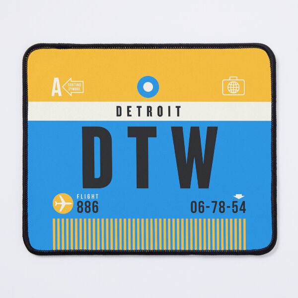 Item preview, Luggage Tag A - DTW Detroit USA designed and sold by VoodooCircus.