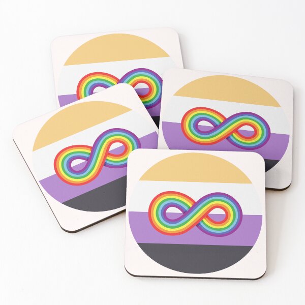 Item preview, Neurodivergent and Nonbinary | Neurodiversity Symbol and Nonbinary Flag  designed and sold by seraphmars.