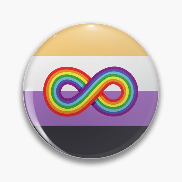 Item preview, Neurodivergent and Nonbinary | Neurodiversity Symbol and Nonbinary Flag  designed and sold by seraphmars.