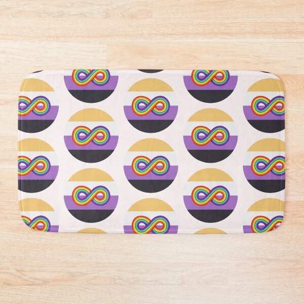 Item preview, Neurodivergent and Nonbinary | Neurodiversity Symbol and Nonbinary Flag  designed and sold by seraphmars.
