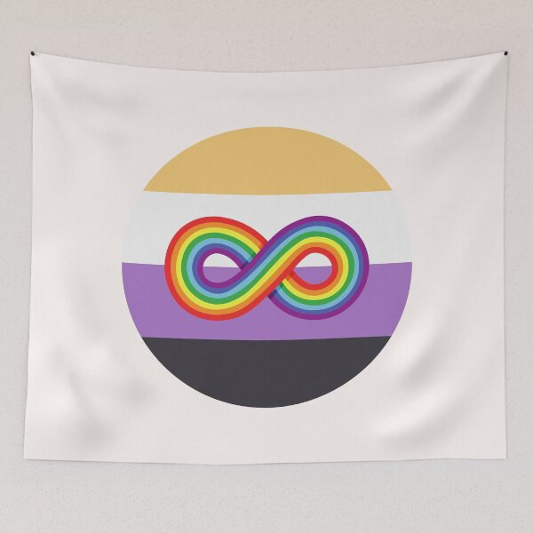 Item preview, Neurodivergent and Nonbinary | Neurodiversity Symbol and Nonbinary Flag  designed and sold by seraphmars.