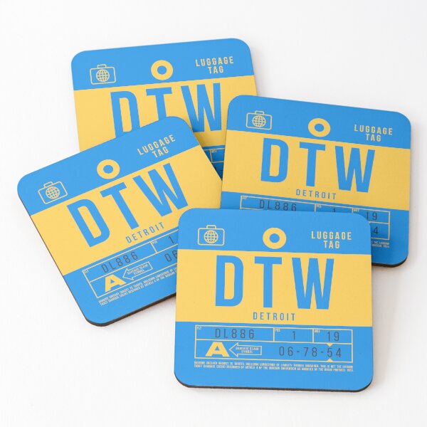 Item preview, Luggage Tag B - DTW Detroit USA designed and sold by VoodooCircus.