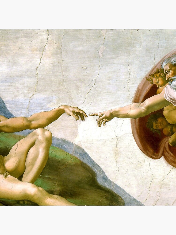 The Creation of Adam Painting by Michelangelo Sistine Chapel by podartist
