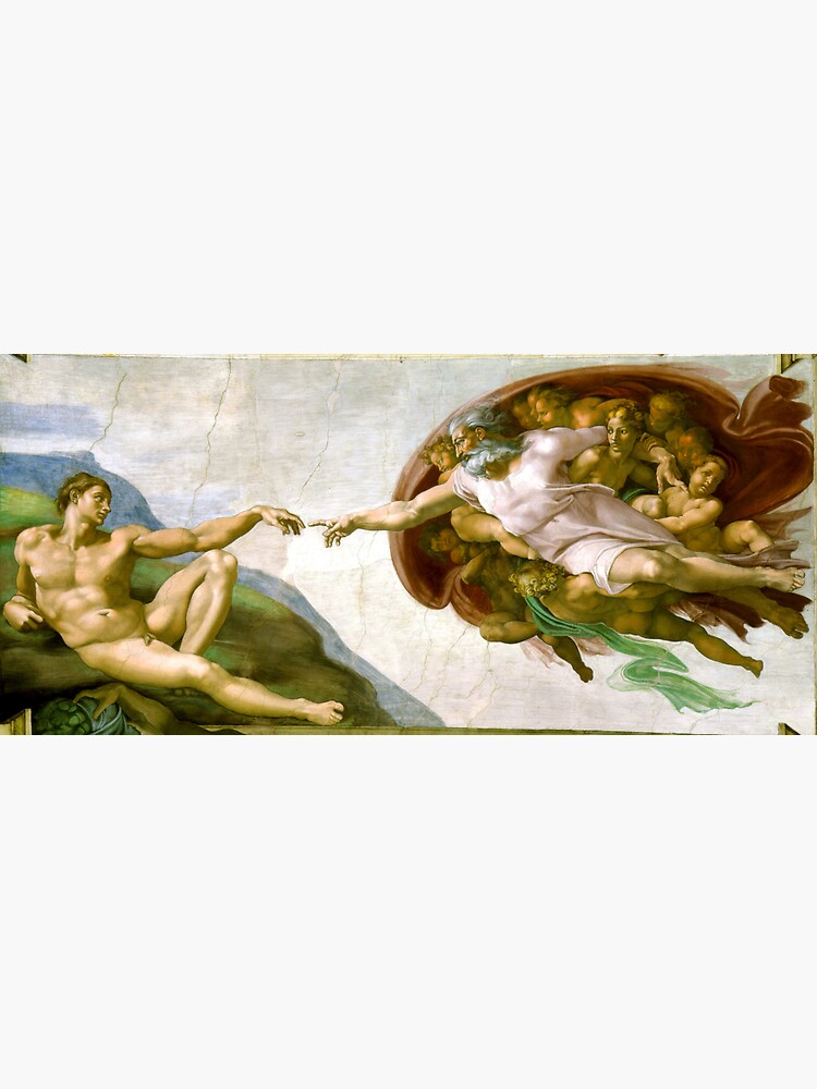 The Creation of Adam Painting by Michelangelo Sistine Chapel by podartist