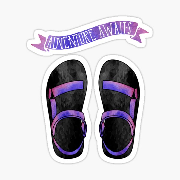Purple Ombre Tevas // Adventure Awaits Sticker