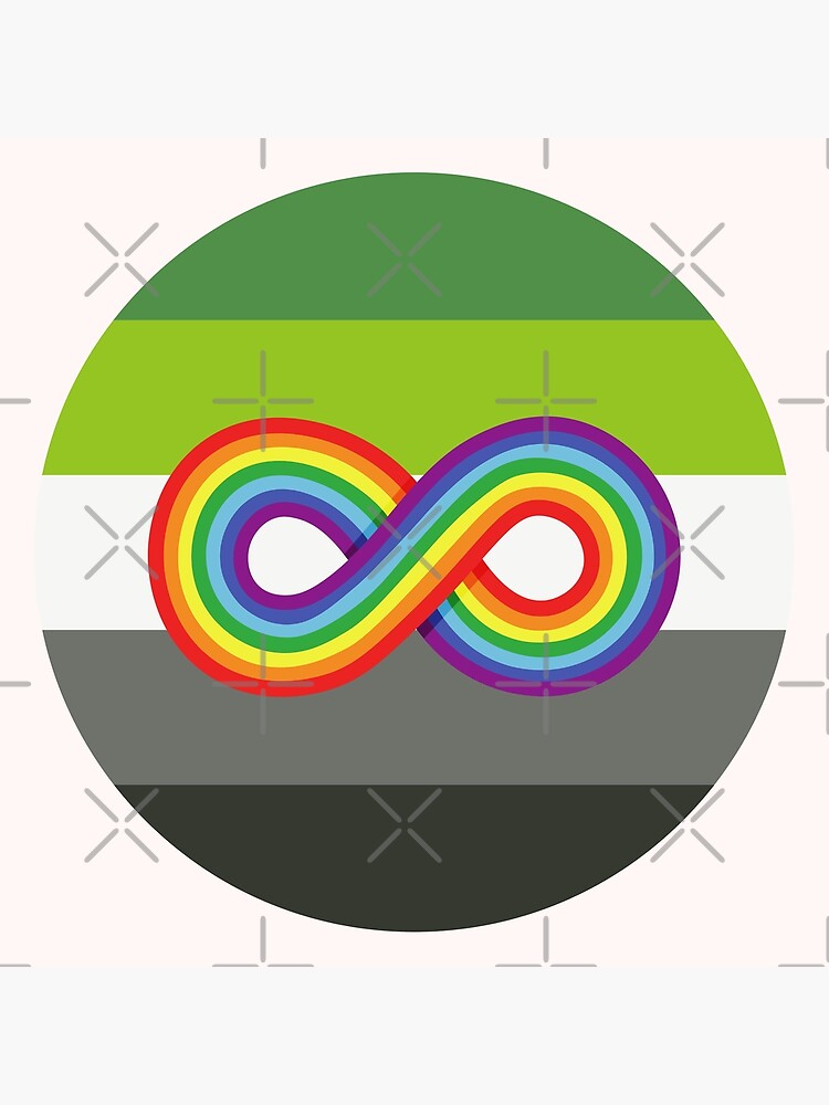 Neurodivergent And Aromantic Neurodiversity Symbol And Aro Flag 