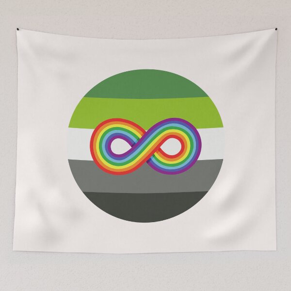 Item preview, Neurodivergent and Aromantic | Neurodiversity Symbol and Aro Flag  designed and sold by seraphmars.