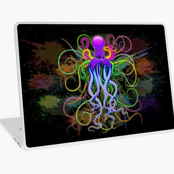 Octopus Psychedelic Luminescence Laptop Skin