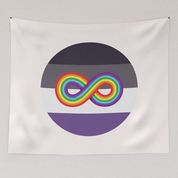 Item preview, Neurodivergent and Asexual | Neurodiversity Symbol and Ace Flag  designed and sold by seraphmars.