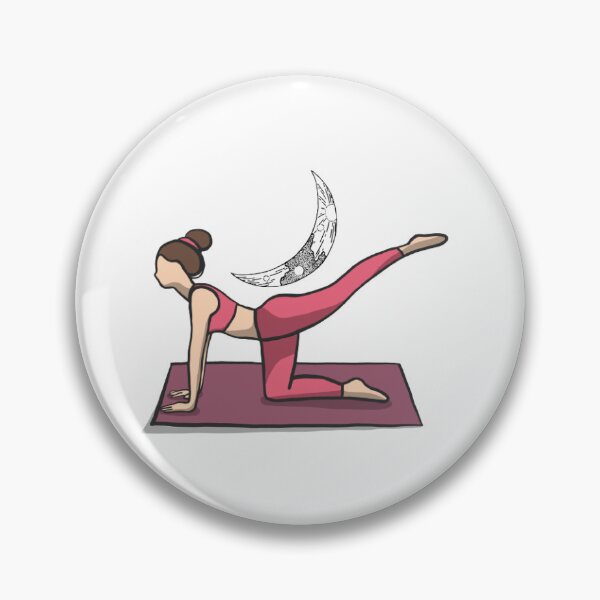 Item preview, half moon yoga pose designed and sold by DesginTrend.