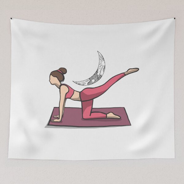 Item preview, half moon yoga pose designed and sold by DesginTrend.