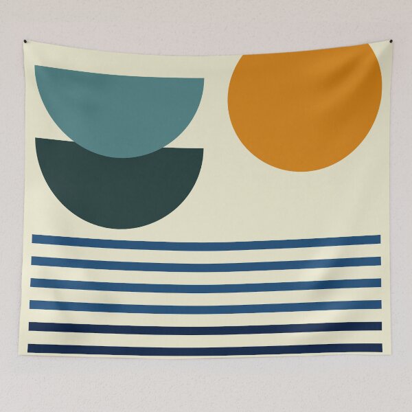Item preview, Nordic Geometric Beach Sunset designed and sold by MaiZephyr.