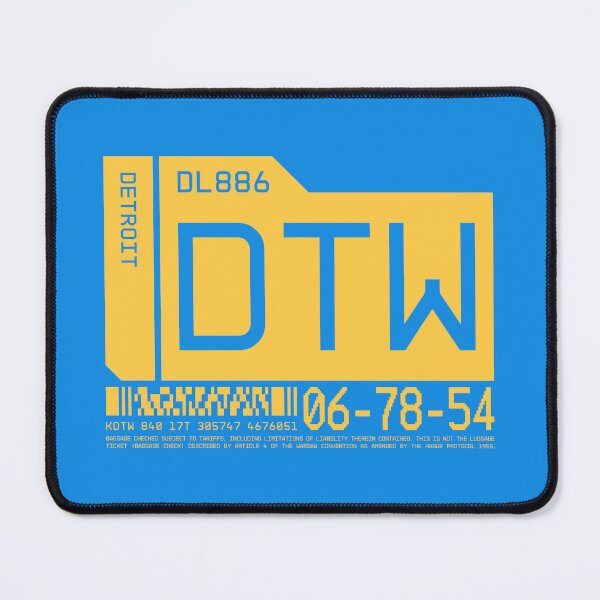 Item preview, Luggage Tag C - DTW Detroit USA designed and sold by VoodooCircus.