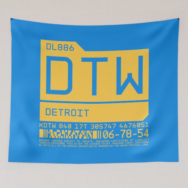 Item preview, Luggage Tag C - DTW Detroit USA designed and sold by VoodooCircus.