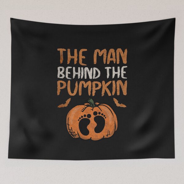 Item preview, Halloween Pregnancy Announcement The Man Behind The Pumpkin Expecting Dad Funny designed and sold by alenaz.