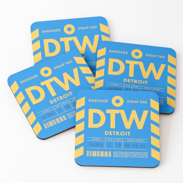 Item preview, Luggage Tag D - DTW Detroit USA designed and sold by VoodooCircus.