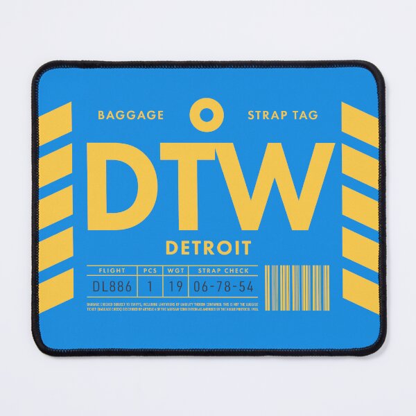 Item preview, Luggage Tag D - DTW Detroit USA designed and sold by VoodooCircus.