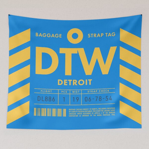 Item preview, Luggage Tag D - DTW Detroit USA designed and sold by VoodooCircus.