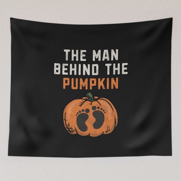 Item preview, The Man Behind The Pumpkin Funny Pregnancy Announcement For Expecting Dad Halloween Themed Gift designed and sold by alenaz.