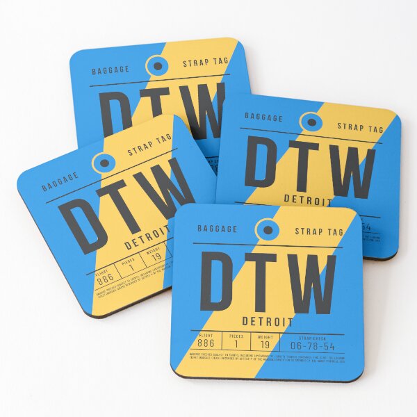 Item preview, Luggage Tag E - DTW Detroit USA designed and sold by VoodooCircus.