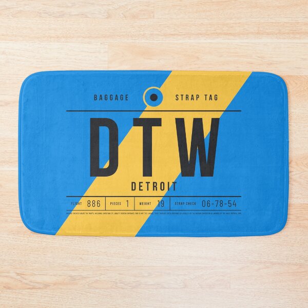 Item preview, Luggage Tag E - DTW Detroit USA designed and sold by VoodooCircus.