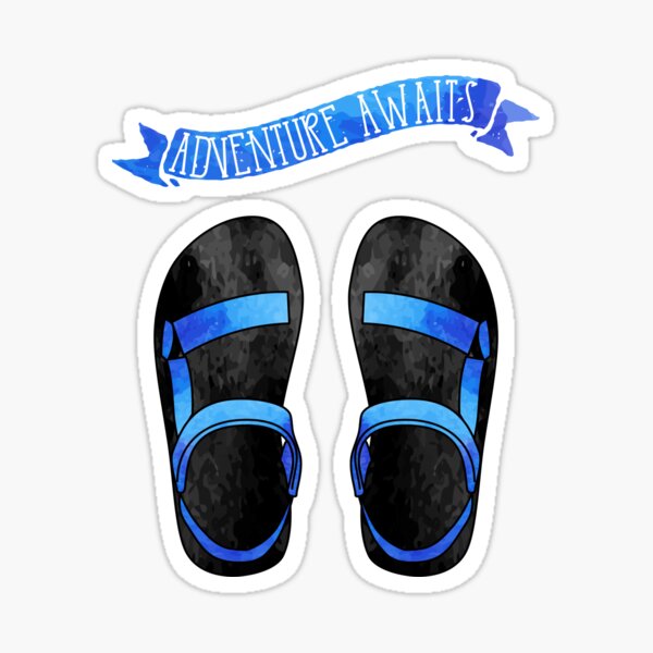 Blue Ombre Tevas // Adventure Awaits Sticker