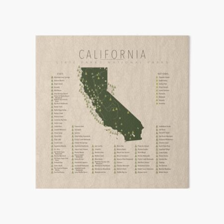 California Parks Art Board Print