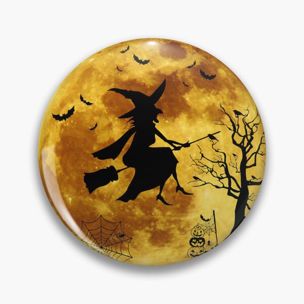 Item preview, Halloween Flying Witch Full Moon Bats designed and sold by MalloWilli.