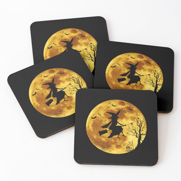 Item preview, Halloween Flying Witch Full Moon Bats designed and sold by MalloWilli.