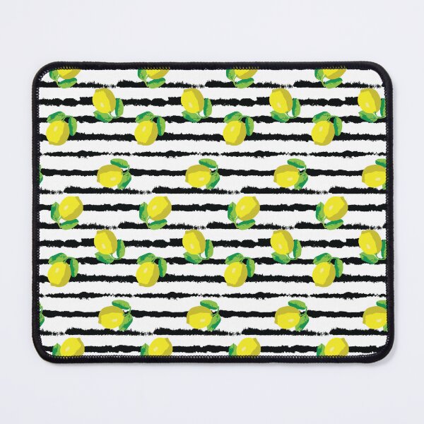 Item preview, Lemon and black stripe pattern designed and sold by FunnyChameleon.