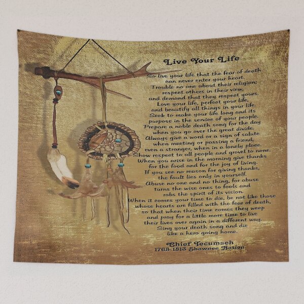 Item preview, Dreamcatcher Live Your Life Chief Tecumseh Native Americans  designed and sold by CarlaHerold.
