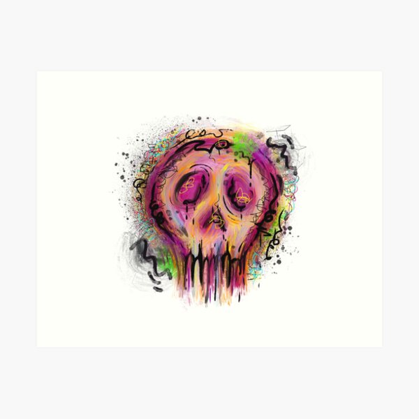 Graffiti Skull Art Print