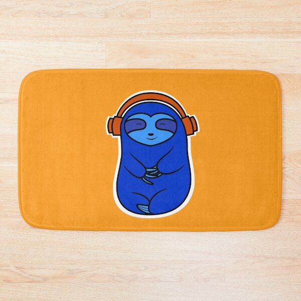 Item preview, Happy Blue Sloth Listening to Music designed and sold by SubtleSplit.