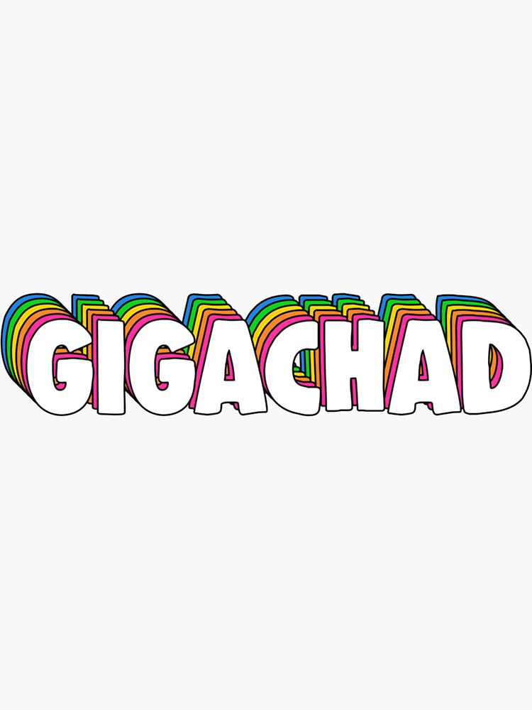 Gigachad Meme Sticker for Sale by TheTrustedOtter