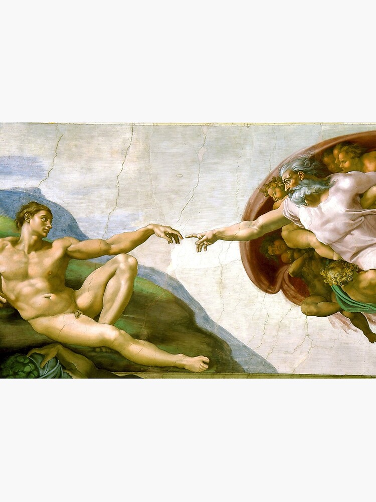 The Creation of Adam Painting by Michelangelo Sistine Chapel by podartist