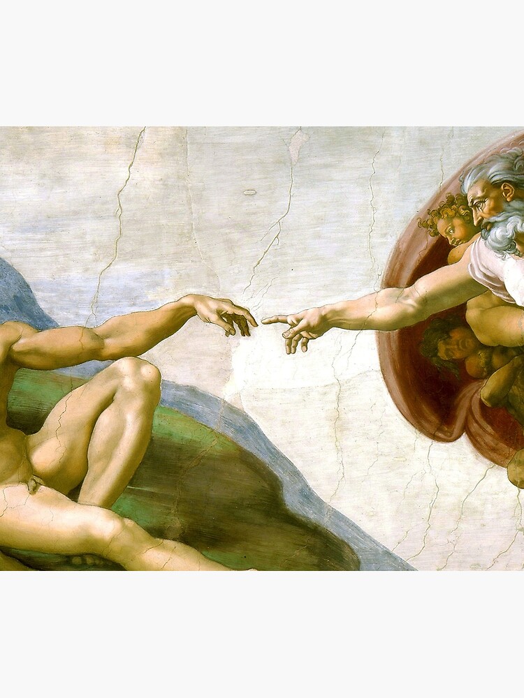 The Creation of Adam Painting by Michelangelo Sistine Chapel by podartist