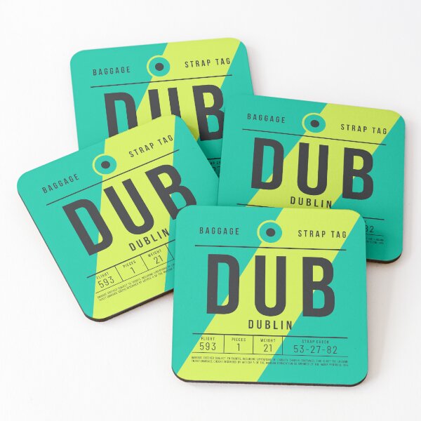 Artikelvorschau, Luggage Tag E - DUB Dublin Ireland entworfen und verkauft von VoodooCircus.