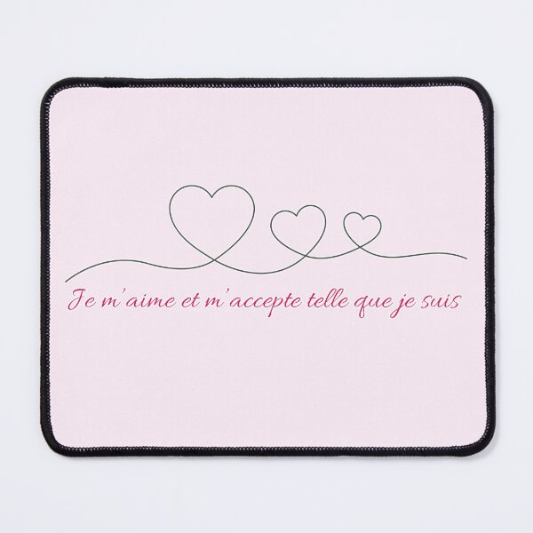 Vista previa del artículo con la obra «Me amo y me acepto como soy - afirmación positiva», diseñado y vendido por PausePapote.