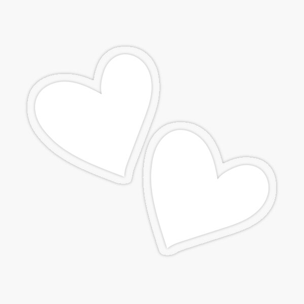 Two Hearts in Love Transparent Sticker