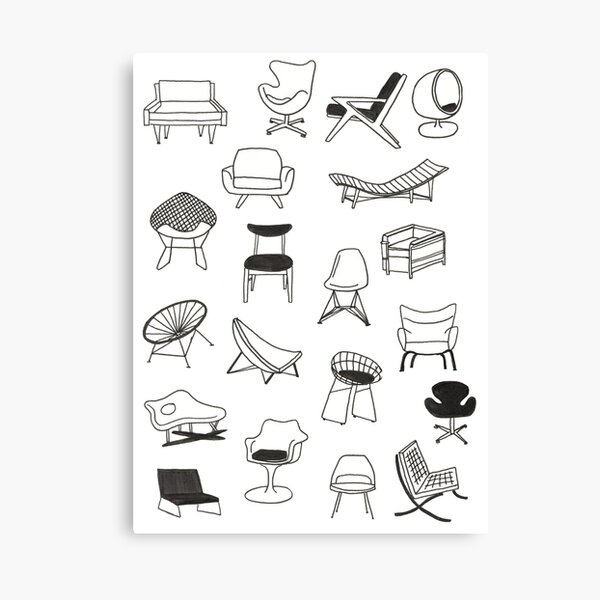 Item preview, Mid Century Modern Chair Collection designed and sold by jenbucheli.