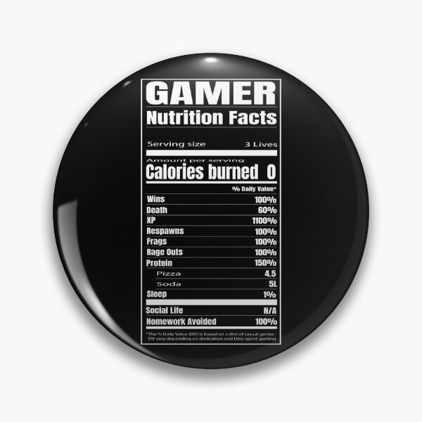 Item preview, Gamer nutrition facts - gamer nutrition - funny video gamer - gaming designed and sold by Artocity99.