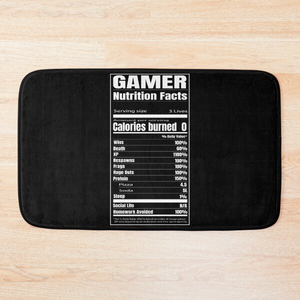 Item preview, Gamer nutrition facts - gamer nutrition - funny video gamer - gaming designed and sold by Artocity99.