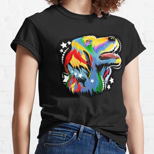 The dog in the style of pop art. Colored setter dog Classic T-Shirt
