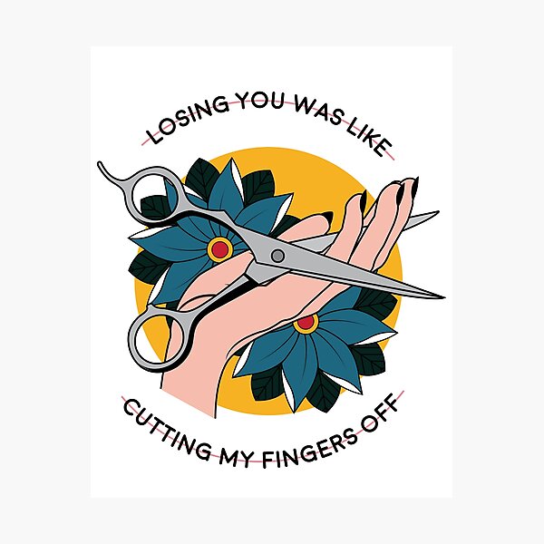 Cutting My Fingers Off Photographic Print