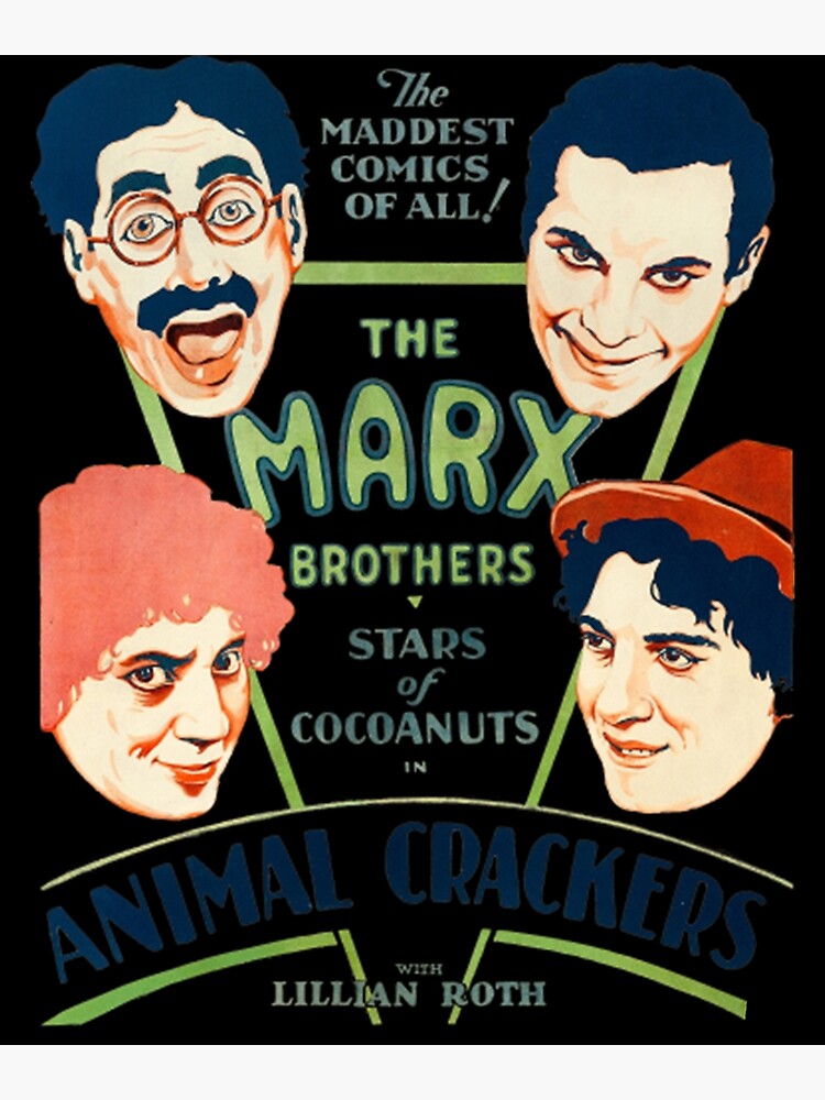 "Marx Brothers Animal Crackers Movie Poster" Poster for Sale by