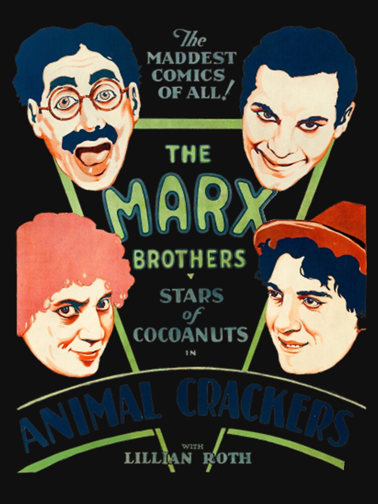 "Marx Brothers Animal Crackers Movie Poster" Tshirt for Sale by