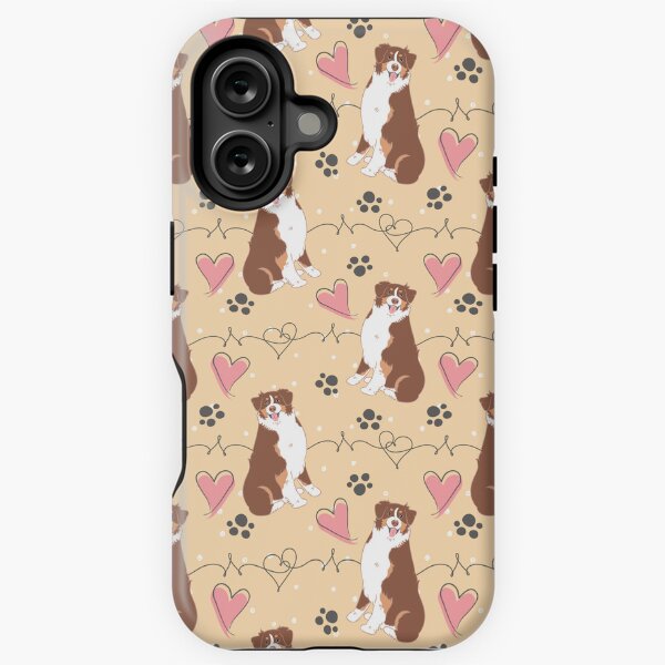 Item preview, LOVE Red Tricolor Australian Shepherd designed and sold by Lulupainting.
