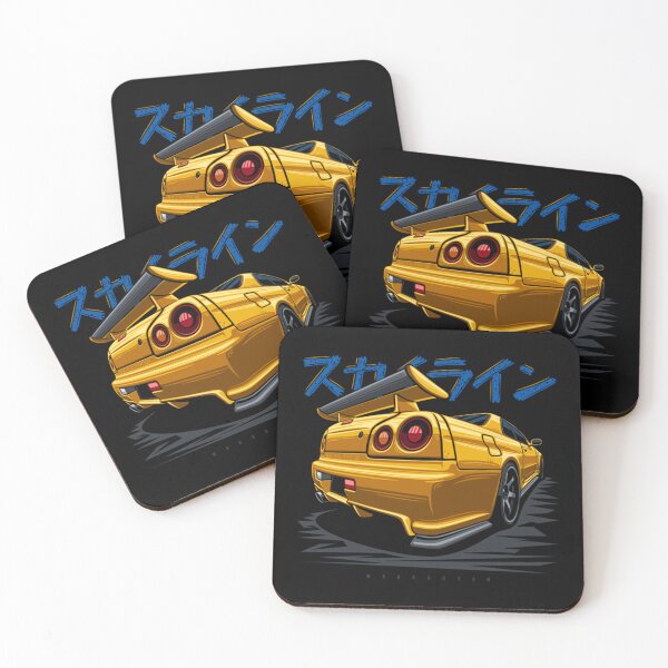 Item preview, Nissan T-ShirtYellow R34 designed and sold by RomanoHirado.